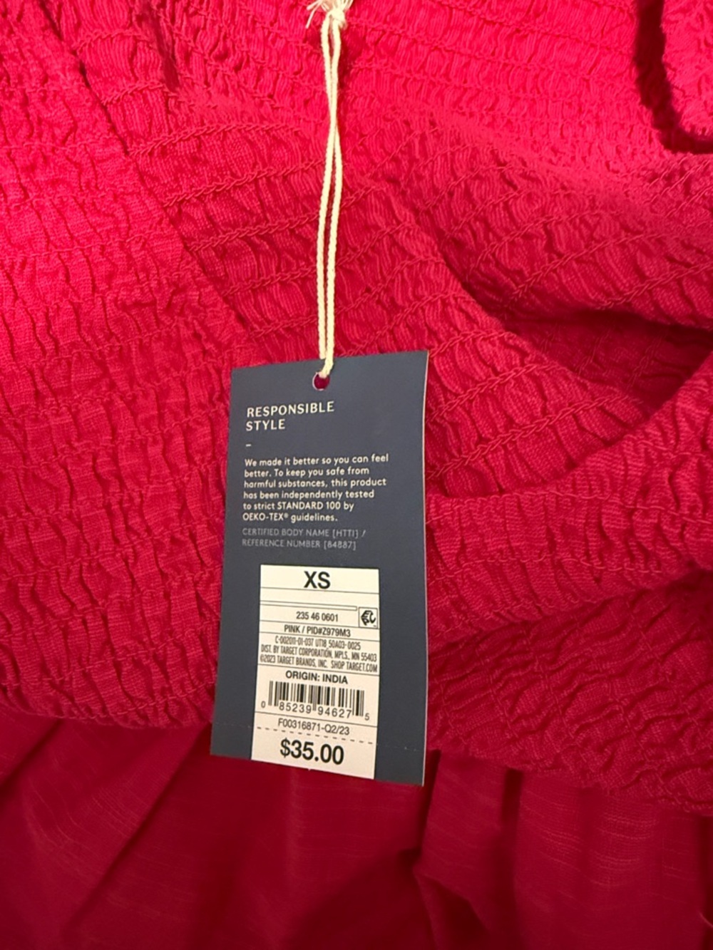 Target Hot Pink Ruffle Sleeve Mini Dress - Picture 2 of 2